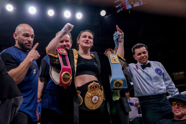 Katie Taylor celebrates