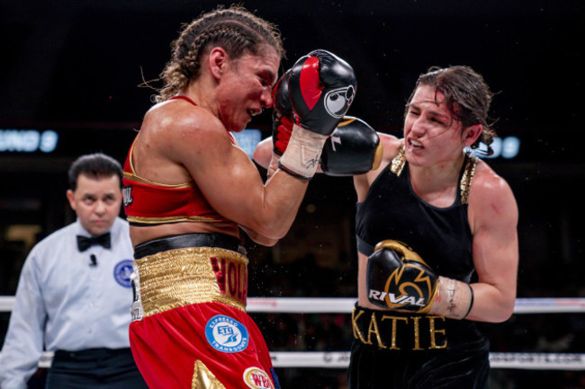 Katie Taylor in action against Rose Volante