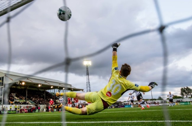 John Mountney scores a hat trick from the penalty spot