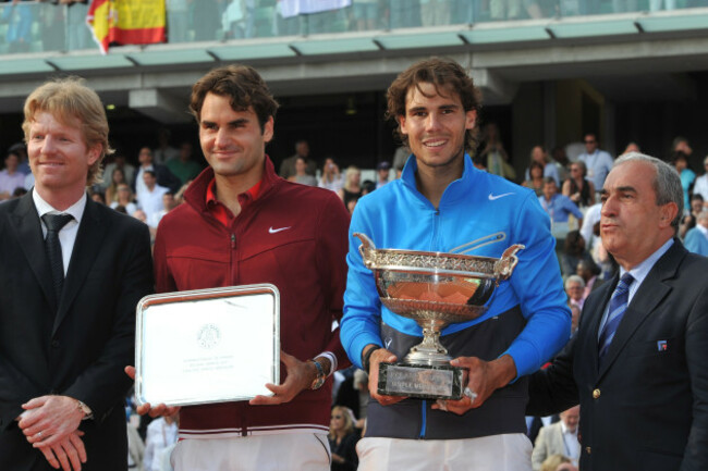 Rafael Nadal defeats Roger Federer during Roland Garros Final match - Paris