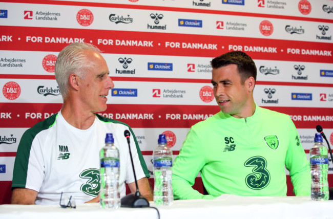 Mick McCarthy and Seamus Coleman