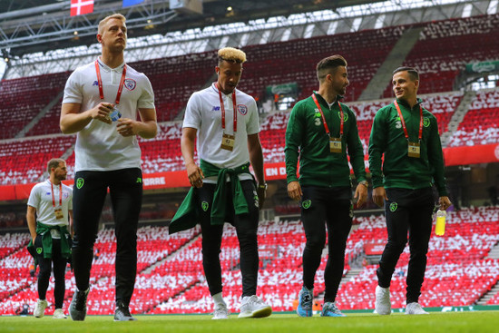 James Talbot, Callum Robinson and Sean Maguire before the game