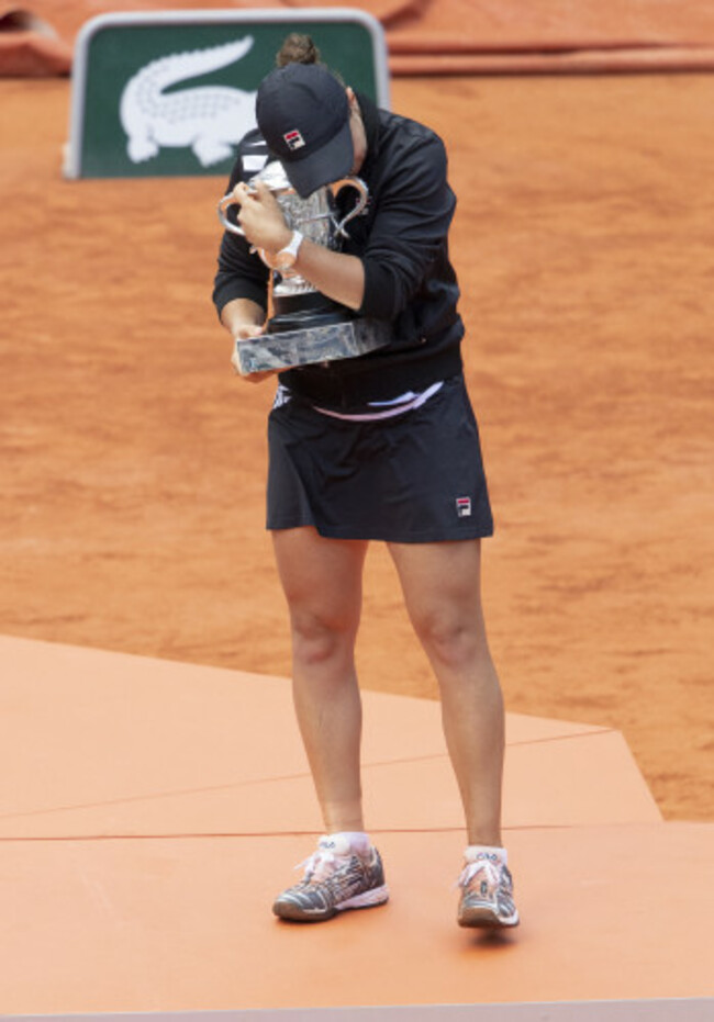 Ashleigh Barty wins French Tennis Open in Roland Garros