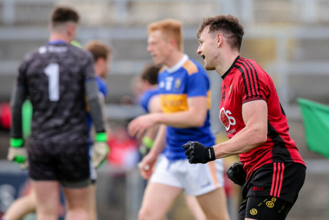 Donal O'Hare celebrates scoring a goal