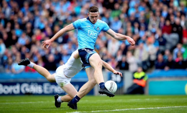 Brian Fenton shoots on goal