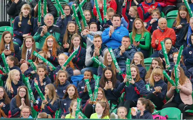 Ireland fans during the game