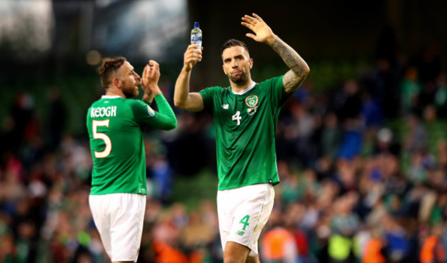 Shane Duffy celebrates