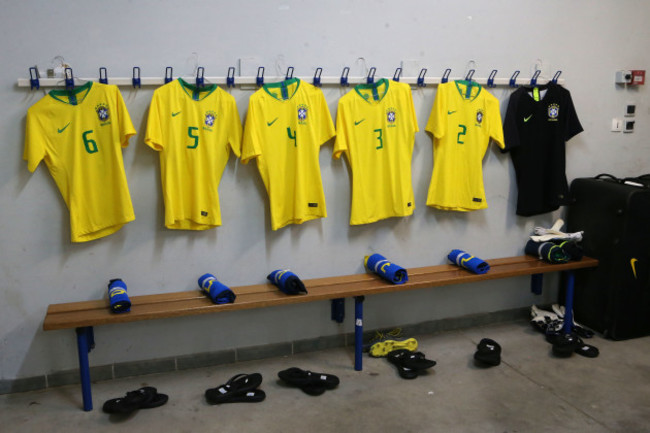 A general view of the Brazil dressing room