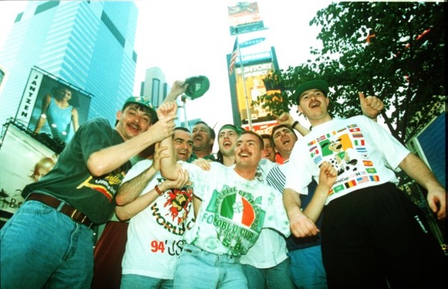 Irish fans in New York 1994