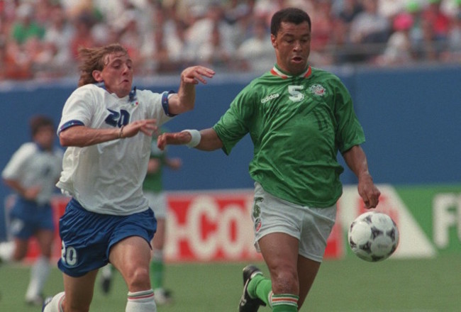 Paul McGrath and Guisippe Signori 1994