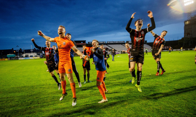 Bohs' celebrate after the game