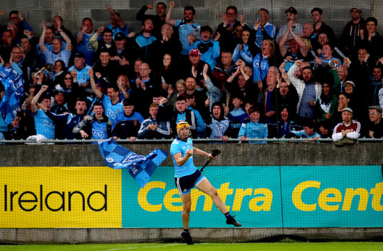 Eamon Dillon celebrates scoring the first goal