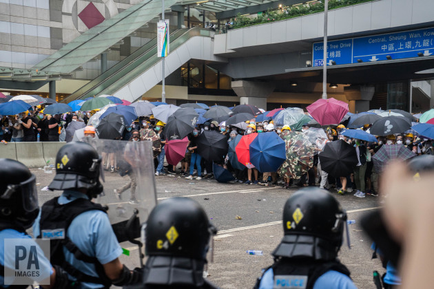 Anti extradition law protest in Hong Kong, China - 12 June 2019