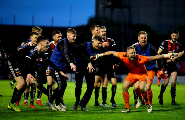 Bohs' celebrate after the game