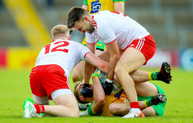 Frank Burns and Tiernan McCann with Stephen McMenamin