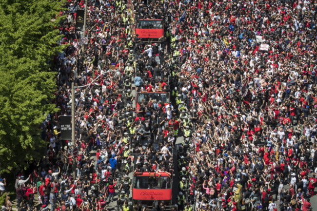 Raptors Parade Basketball