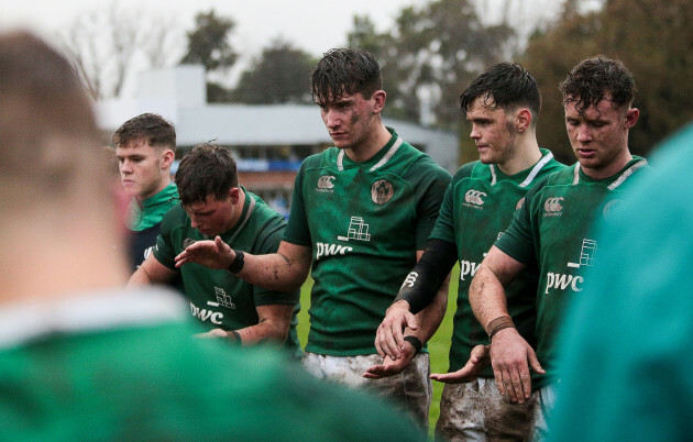 Ireland players dejected after the game