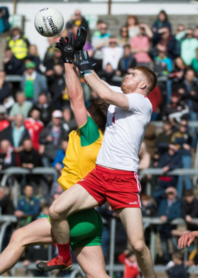 Cathal McShane and Donegal's Hugh McFadden