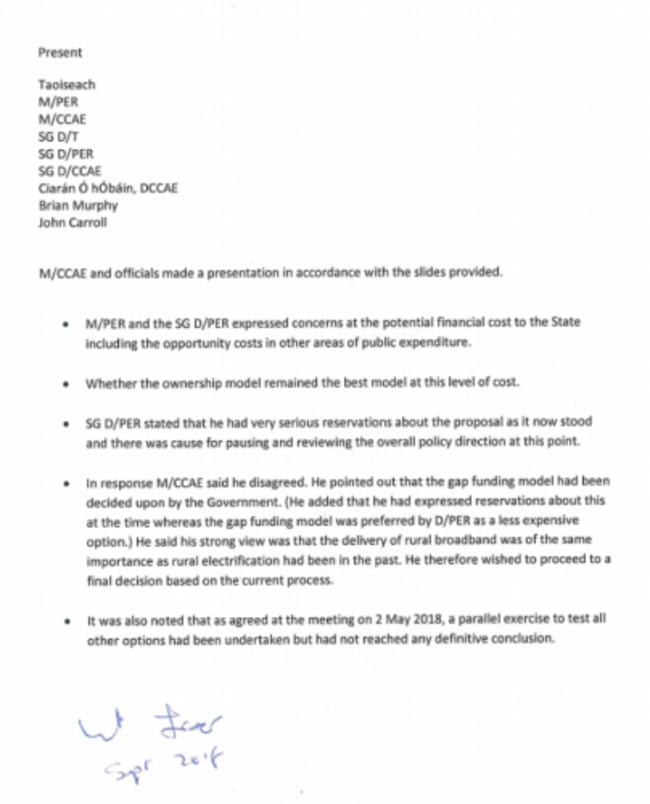 Broadband meeting 17 September