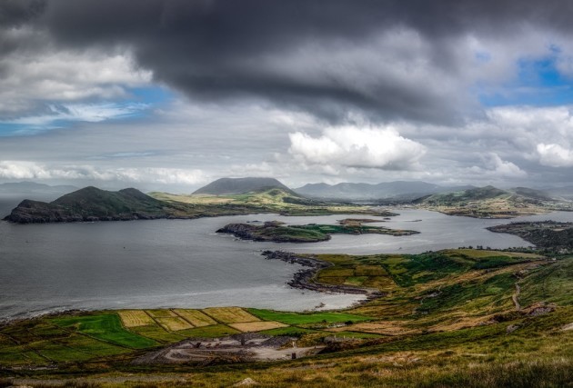 Shepherd's View from Geokaun Mountain on Valentia Island (Ireland).