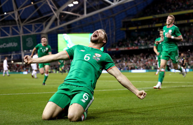 Alan Judge celebrates scoring a late goal