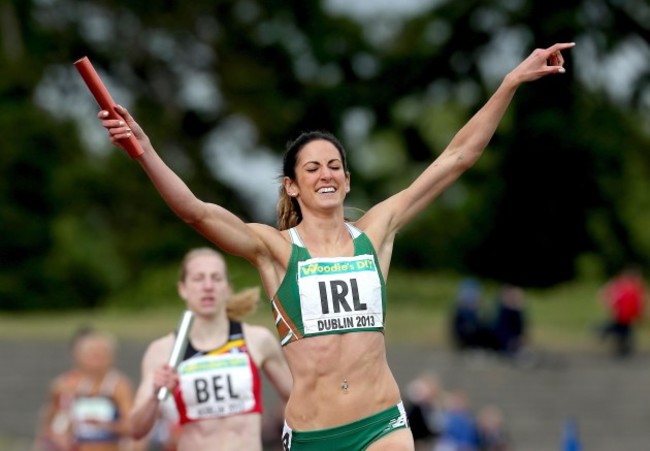 Jessie Barr celebrates winning