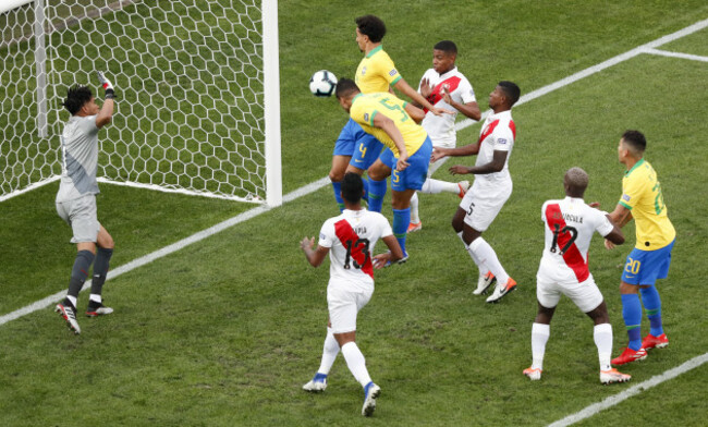 Brazil Soccer Copa America Brazil Peru