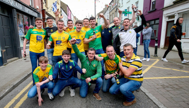 Donegal fans in Clones before the game