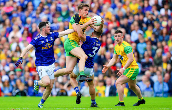 Padraig Faulkner and Conor Rehill with Hugh McFadden