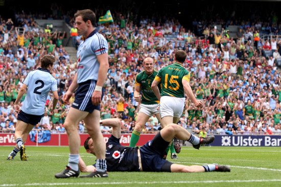 Stephen Bray celebrates scoring