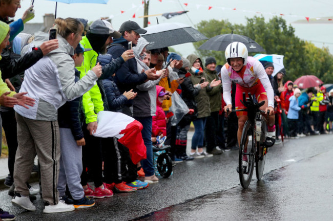 Anja Ippach of Germany makes her way up Windmill Hill