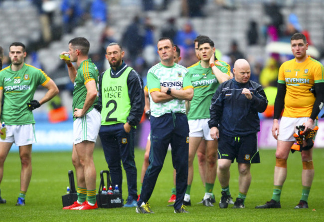 Andy McEntee watches Dublin lift the cup.