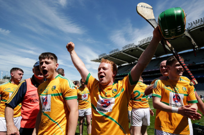 Fergal Earley celebrates celebrates after the game