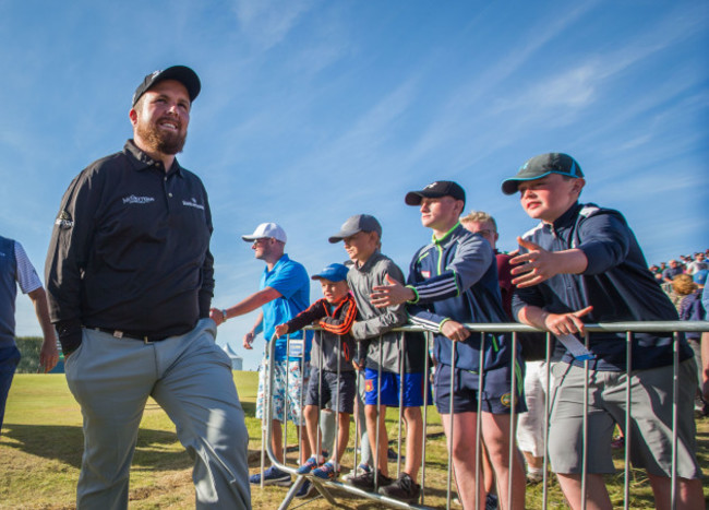 Shane Lowry coming off the 18th green