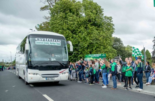 The Limerick team buss arrives