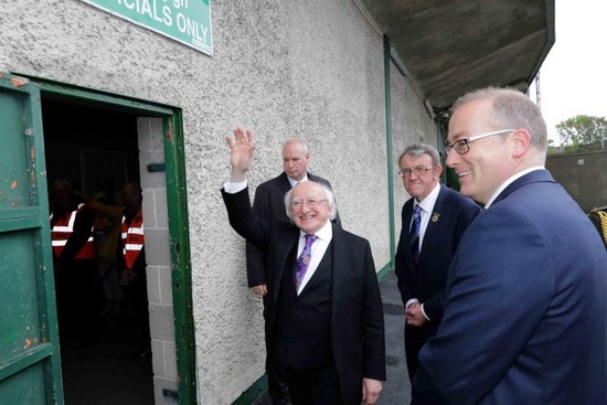 President Michael D. Higgins arrives for the game