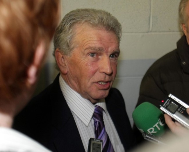 John Giles talks to the press