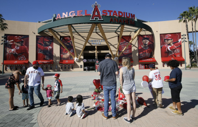 Angels-Skaggs Death Baseball