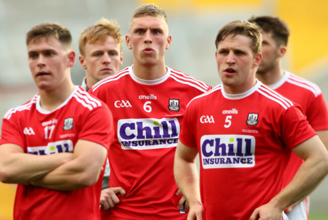 Kevin O'Donovan, Sean White and Liam O'Donovan dejected
