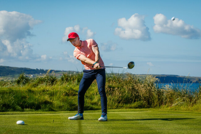 Cian Lynch on the 7th tee box