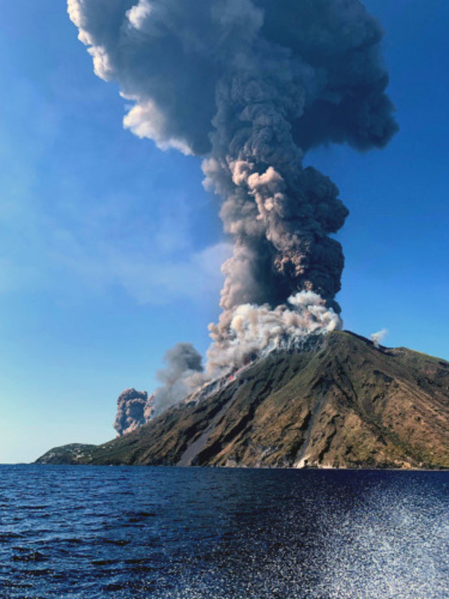 Italy Stromboli Eruption