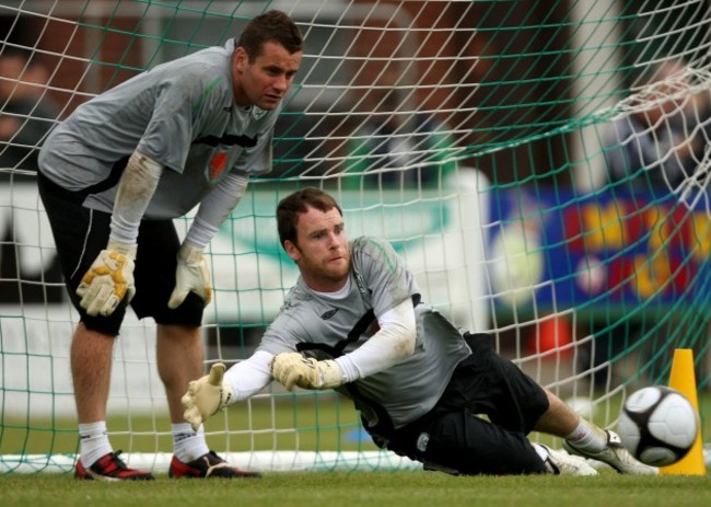 Shay Given watches Joe Murphy