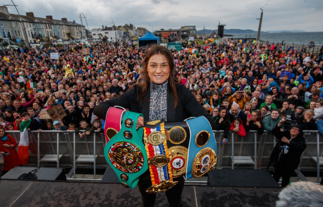 Katie Taylor on stage