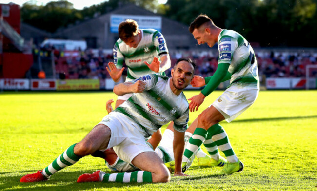 Joey O'Brien celebrates his side's first goal