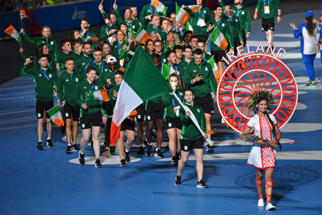 Chloe Magee leads Team Ireland during the opening ceremony