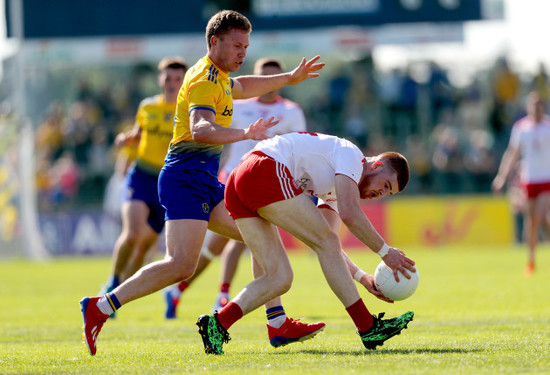 Niall Daly tackles Cathal McShane