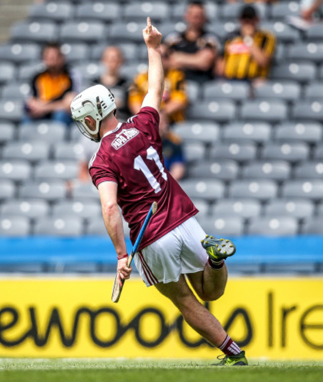 Colman O'Sullivan celebrates scoring a goal