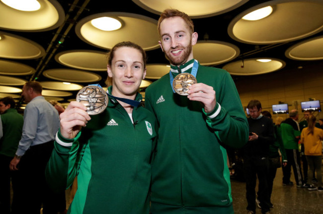 Chloe Magee and Sam Magee with their bronze medals