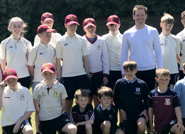 Eoin Morgan visits Rush CC Summer 2018