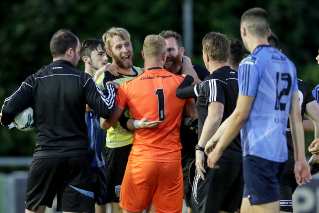 Tempers flare between the sides after the game